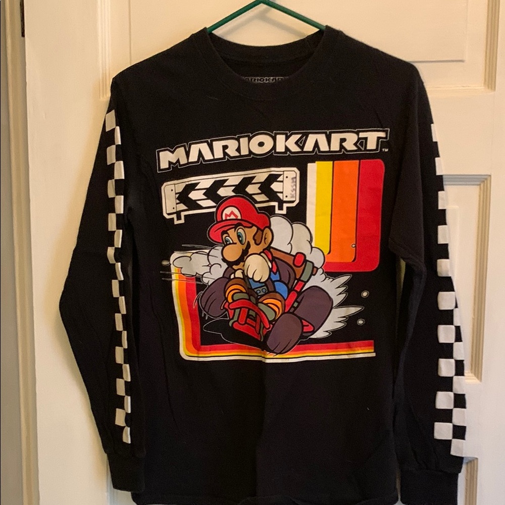 Mario Kart Black Long Sleeve Tee